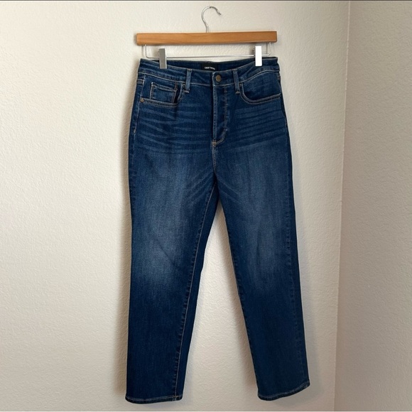 Driftwood Meg Button Fly High Rise Straight Leg Denim Jeans, Size 27 - Picture 1 of 8